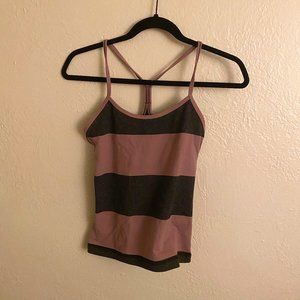 Lululemon Racerback Tank - Purple Stripe; Size 4